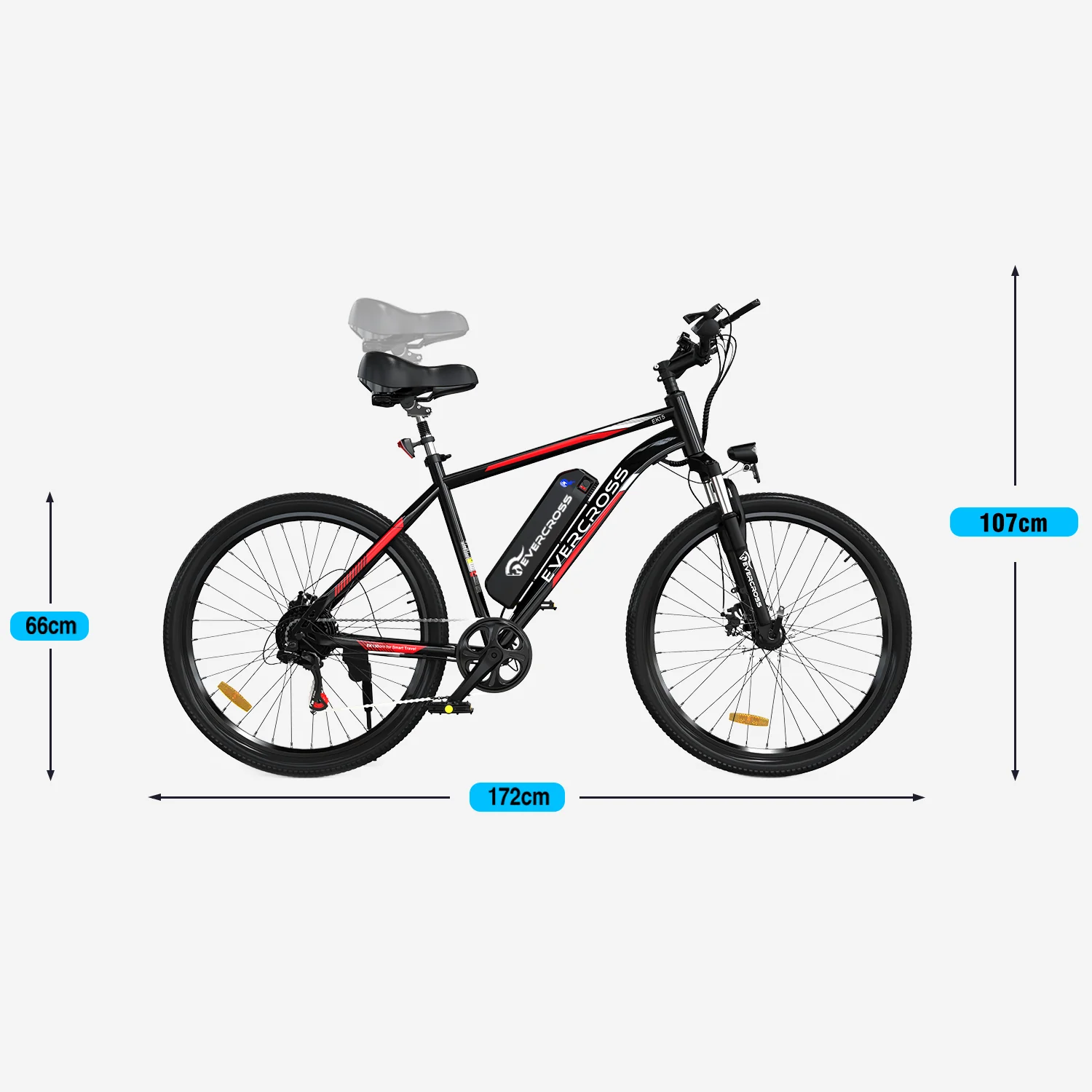 EVERCROSS EK15 Adult Urban Elektrofahrrad - Image 19