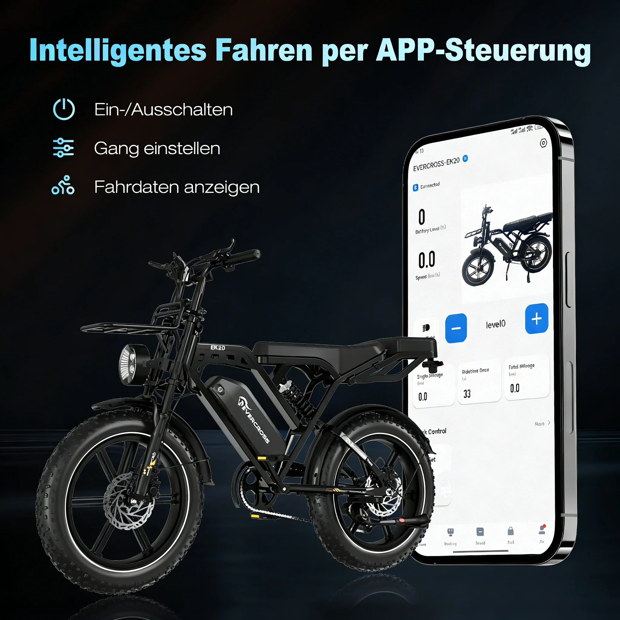 EVERCROSS EK20 Elektro-Fatbike - Image 6