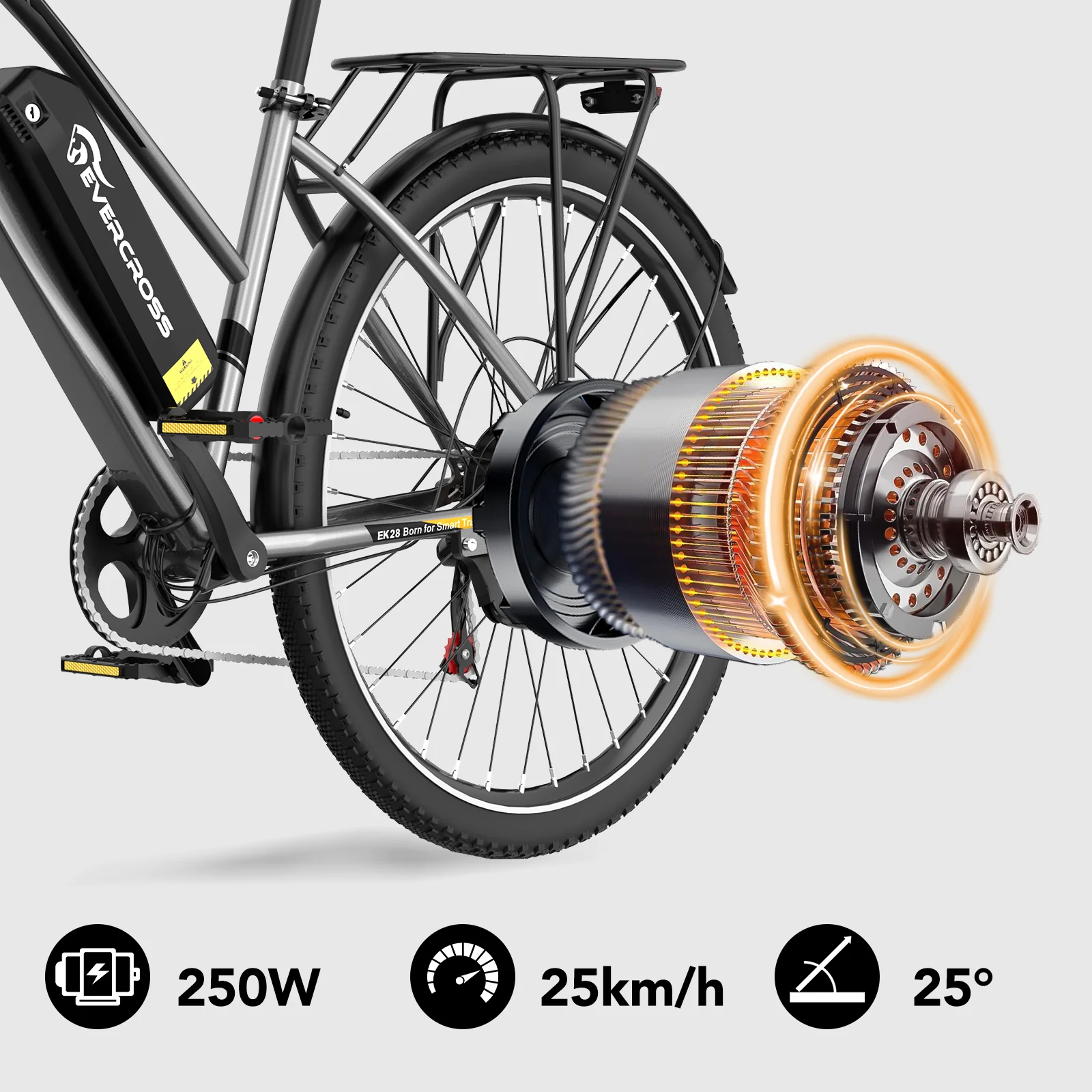 EVERCROSS EK28 28-Zoll-Reifen-Elektrofahrrad - Image 7