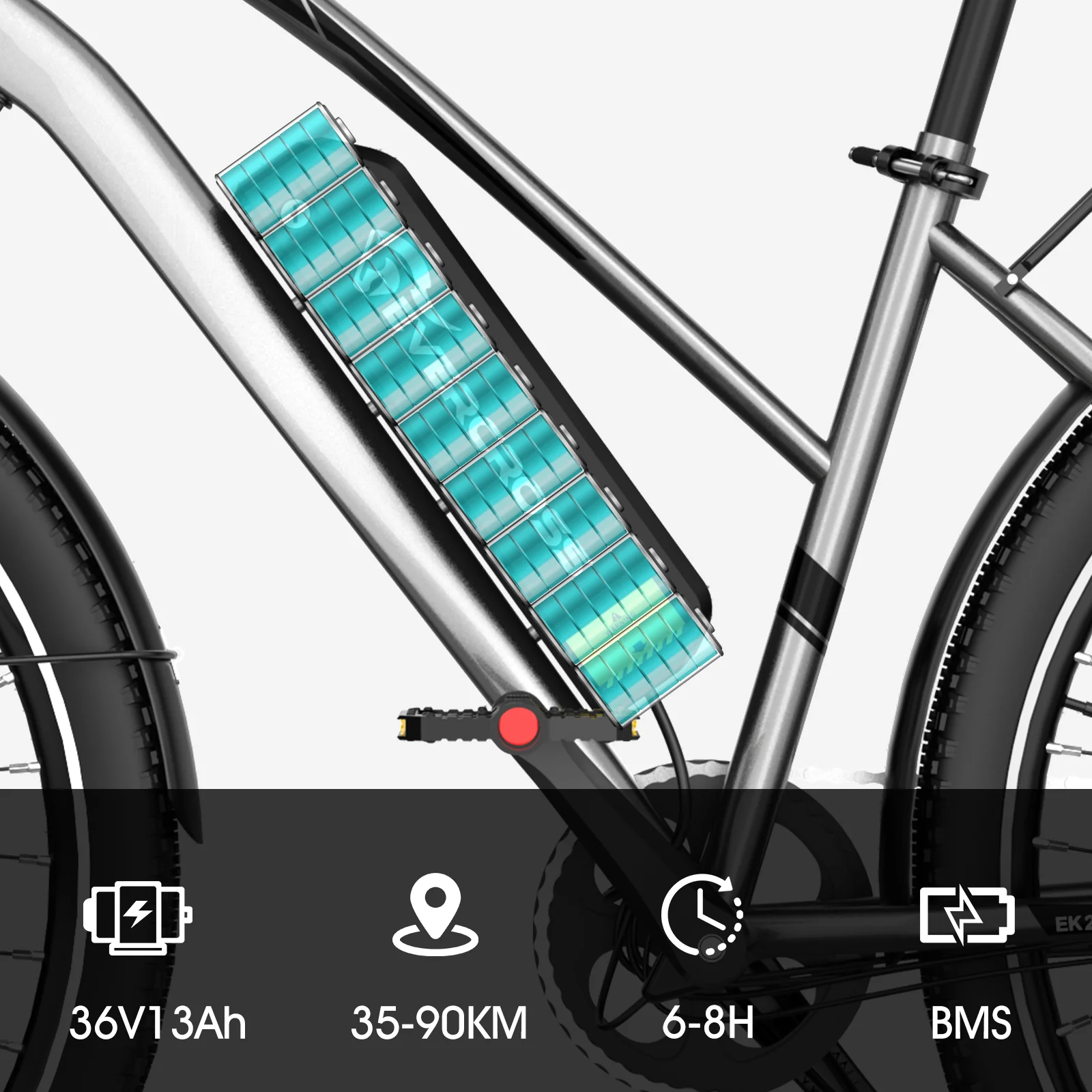 EVERCROSS EK28 28-Zoll-Reifen-Elektrofahrrad - Image 8
