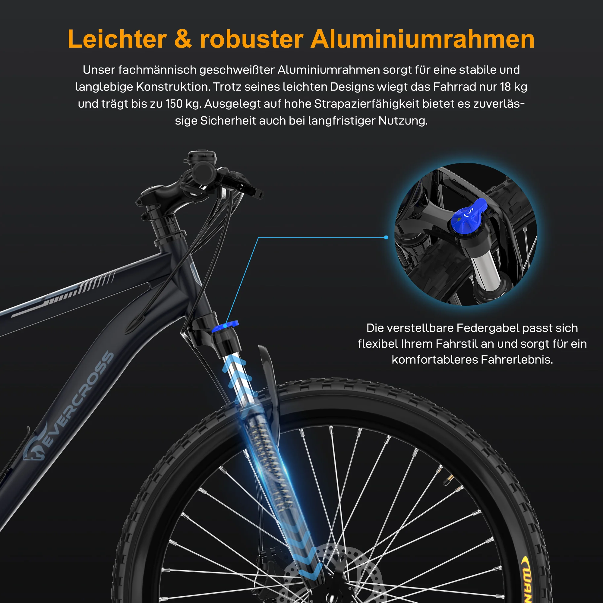 EVERCROSS EM3 Mountainbike (Fahrrad) - Image 4