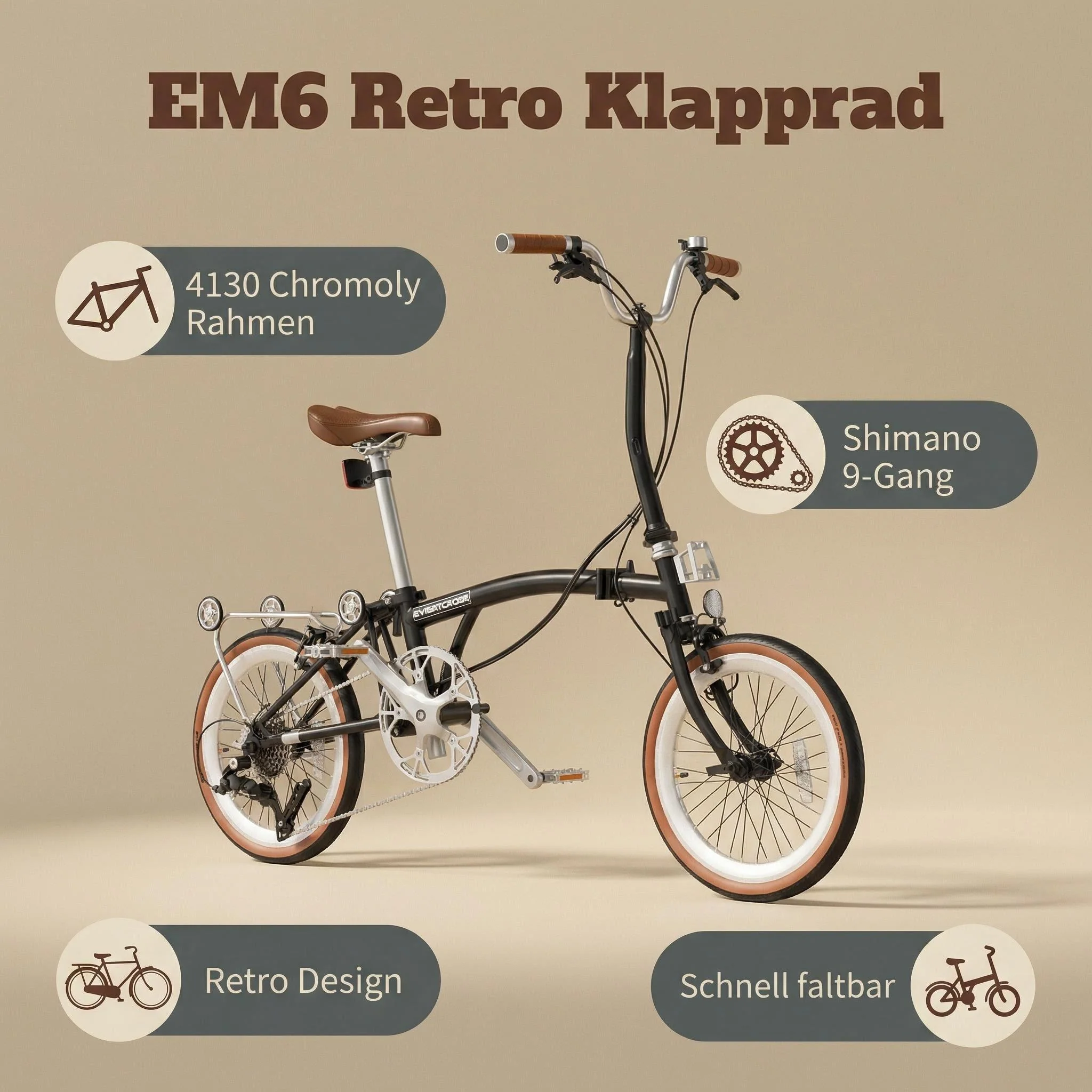 EVERCROSS EM6 16-Zoll-Klapprad - Image 3