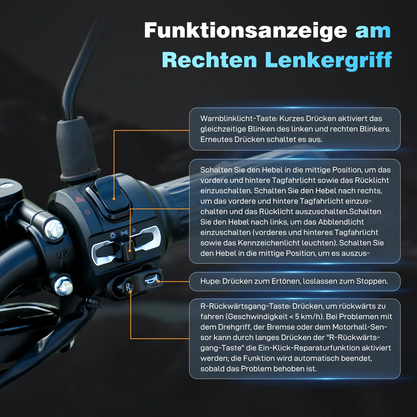 EVERCROSS ET3-1 Elektroroller, 2000-W-Motor - Image 9