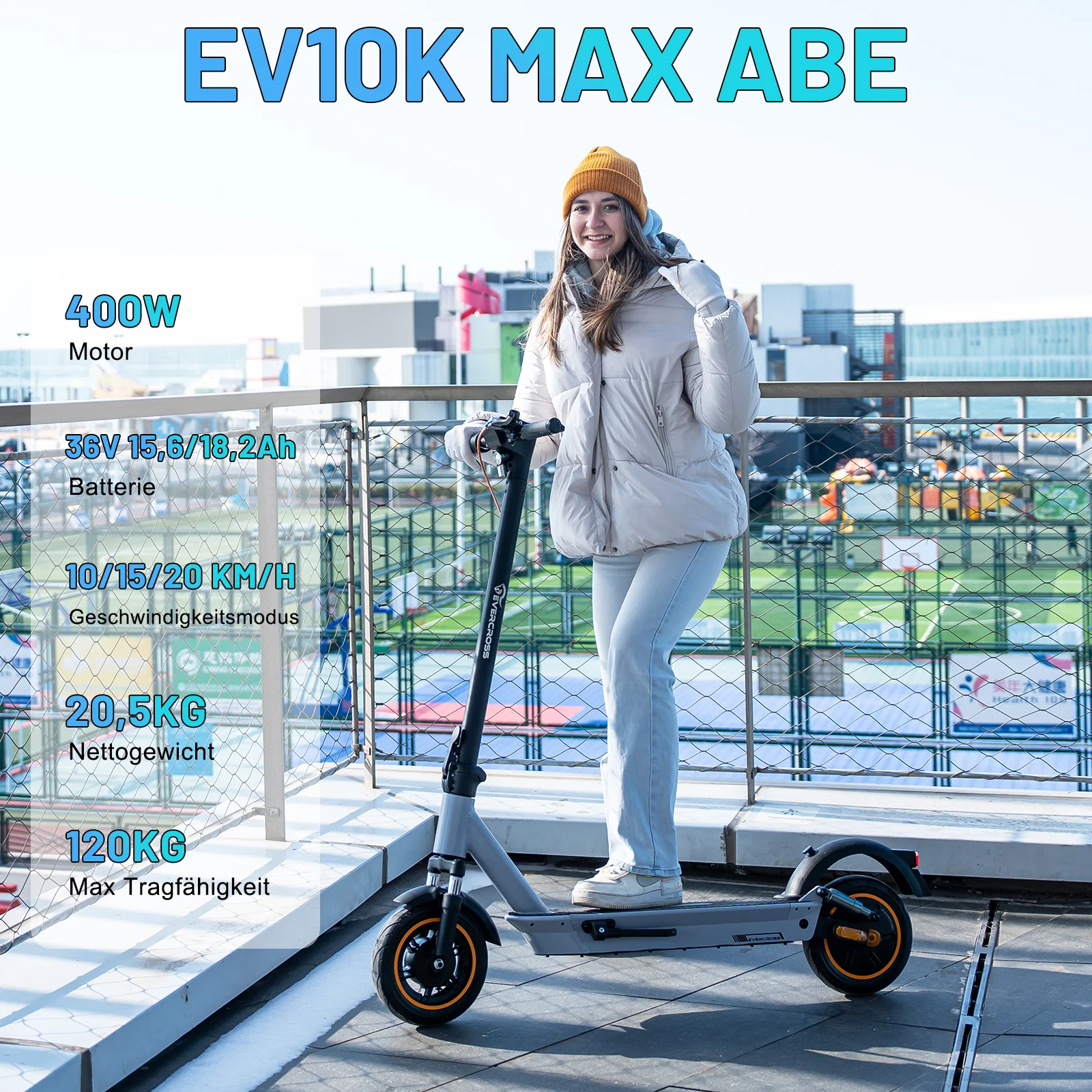 EVERCROSS EV10K MAX ABE Faltbarer Elektroroller - Image 3