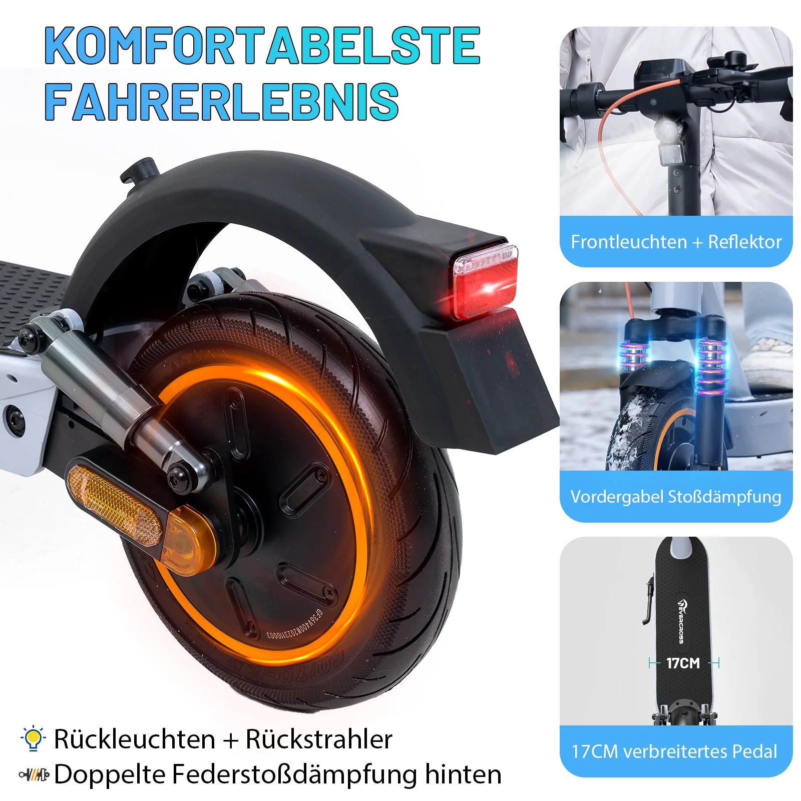EVERCROSS EV10K MAX ABE Faltbarer Elektroroller - Image 6