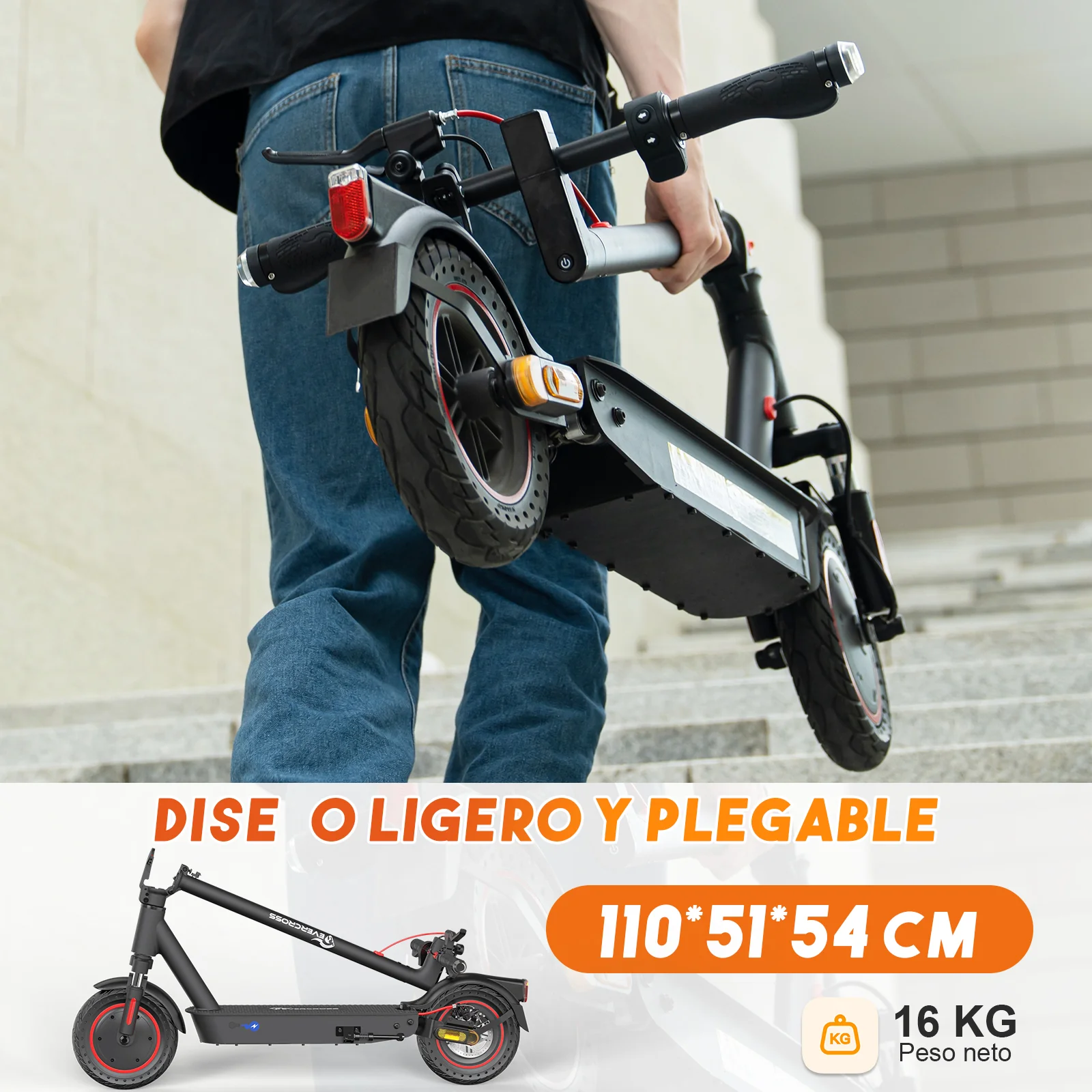 EVERCROSS EV10K PRO Klappbarer E-Scooter-25km/h(Compliance in AT) - Image 11