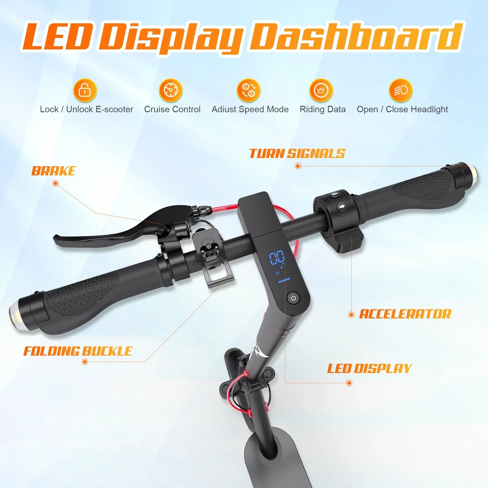 EVERCROSS EV10K PRO Klappbarer E-Scooter-25km/h(Compliance in AT) - Image 14