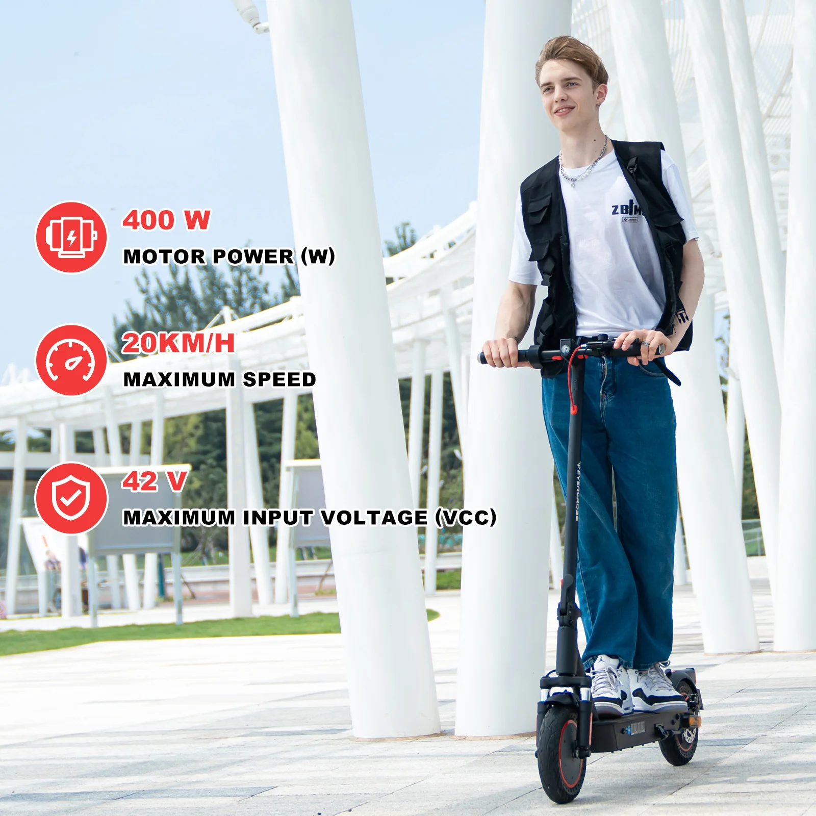 EVERCROSS EV10K PRO Klappbarer E-Scooter-25km/h(Compliance in AT) - Image 3