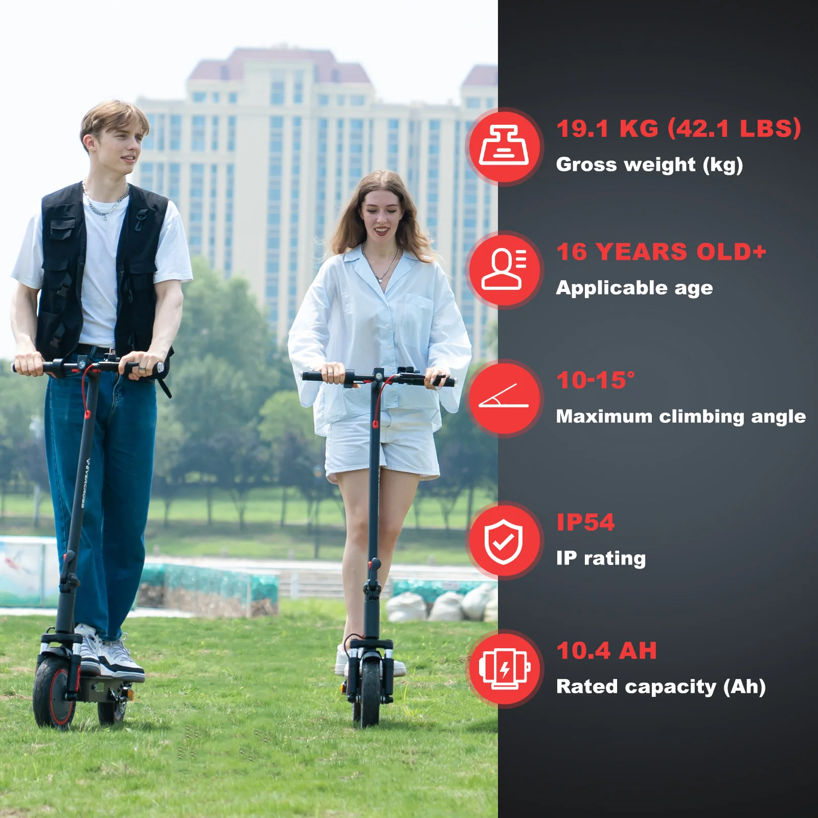 EVERCROSS EV10K PRO Klappbarer E-Scooter-25km/h(Compliance in AT) - Image 4
