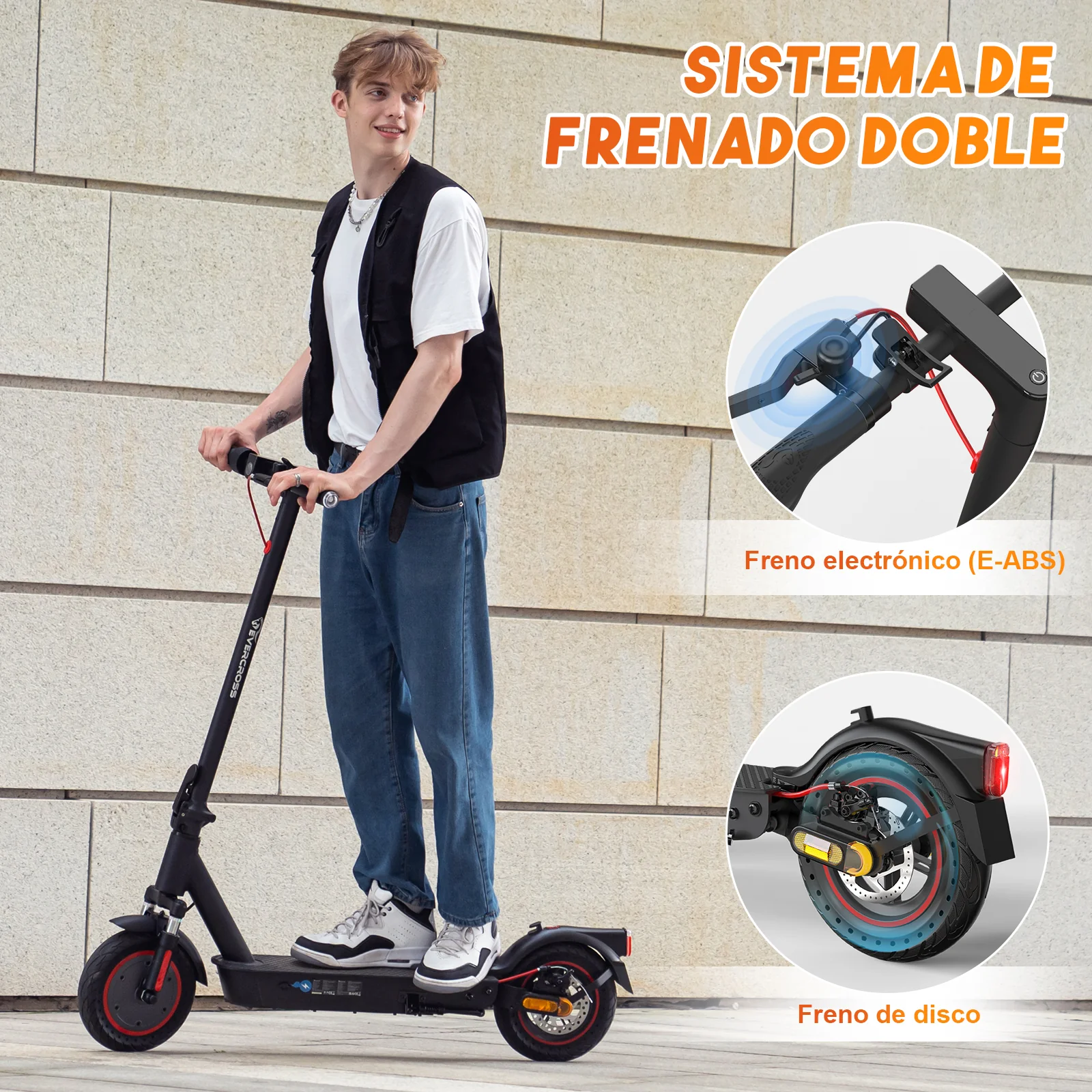 EVERCROSS EV10K PRO Klappbarer E-Scooter-25km/h(Compliance in AT) - Image 7