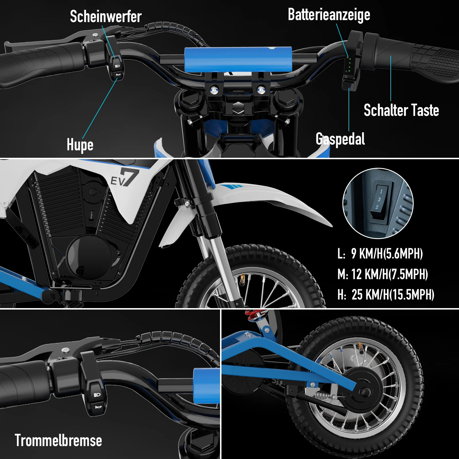 EVERCROSS EV12M PRO Kinder-Elektromotorrad - Image 6