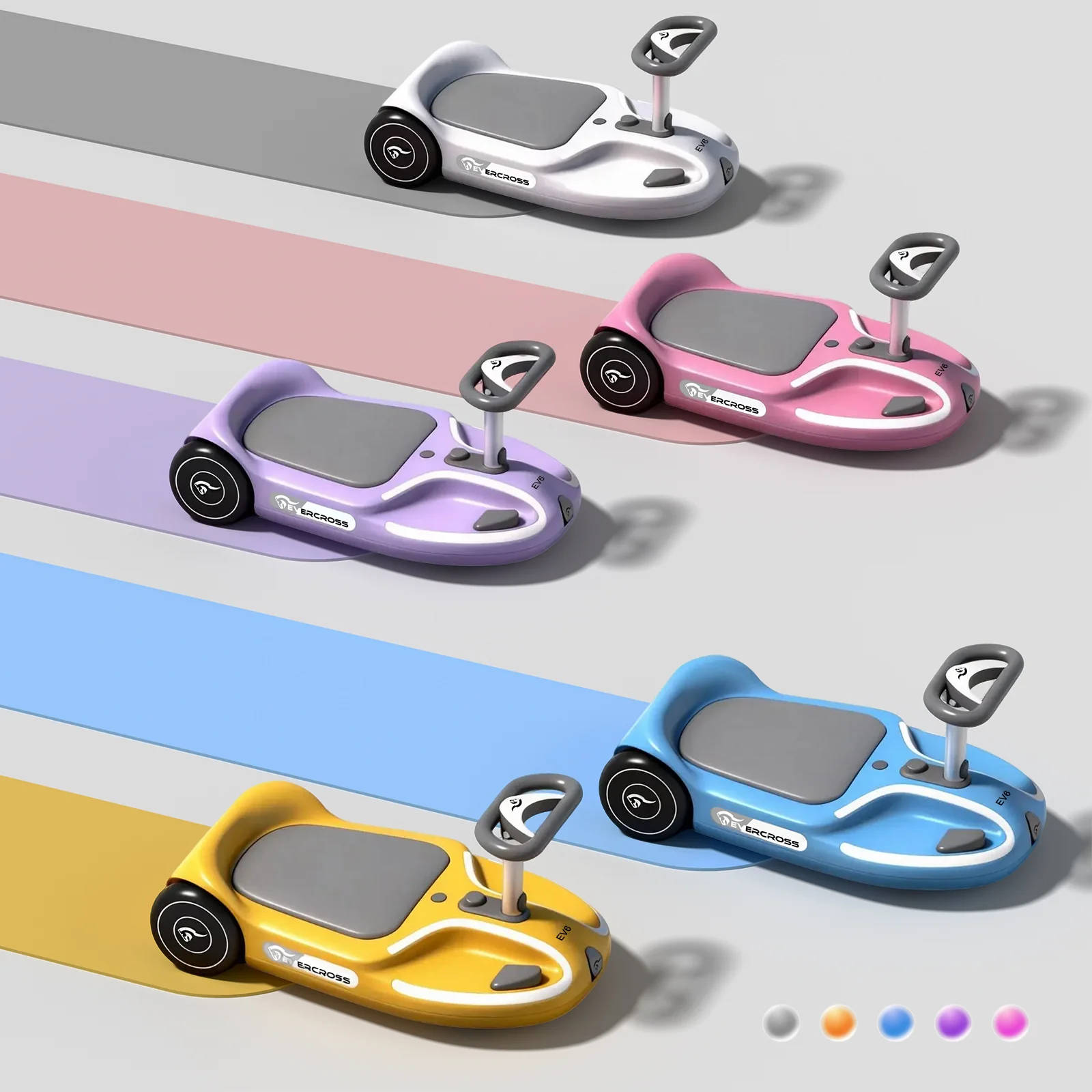 EVERCROSS EV6 Elektrofahrzeug für Kinder, Vier-in-Eins-Schaukelauto mit Pedalen - Image 13