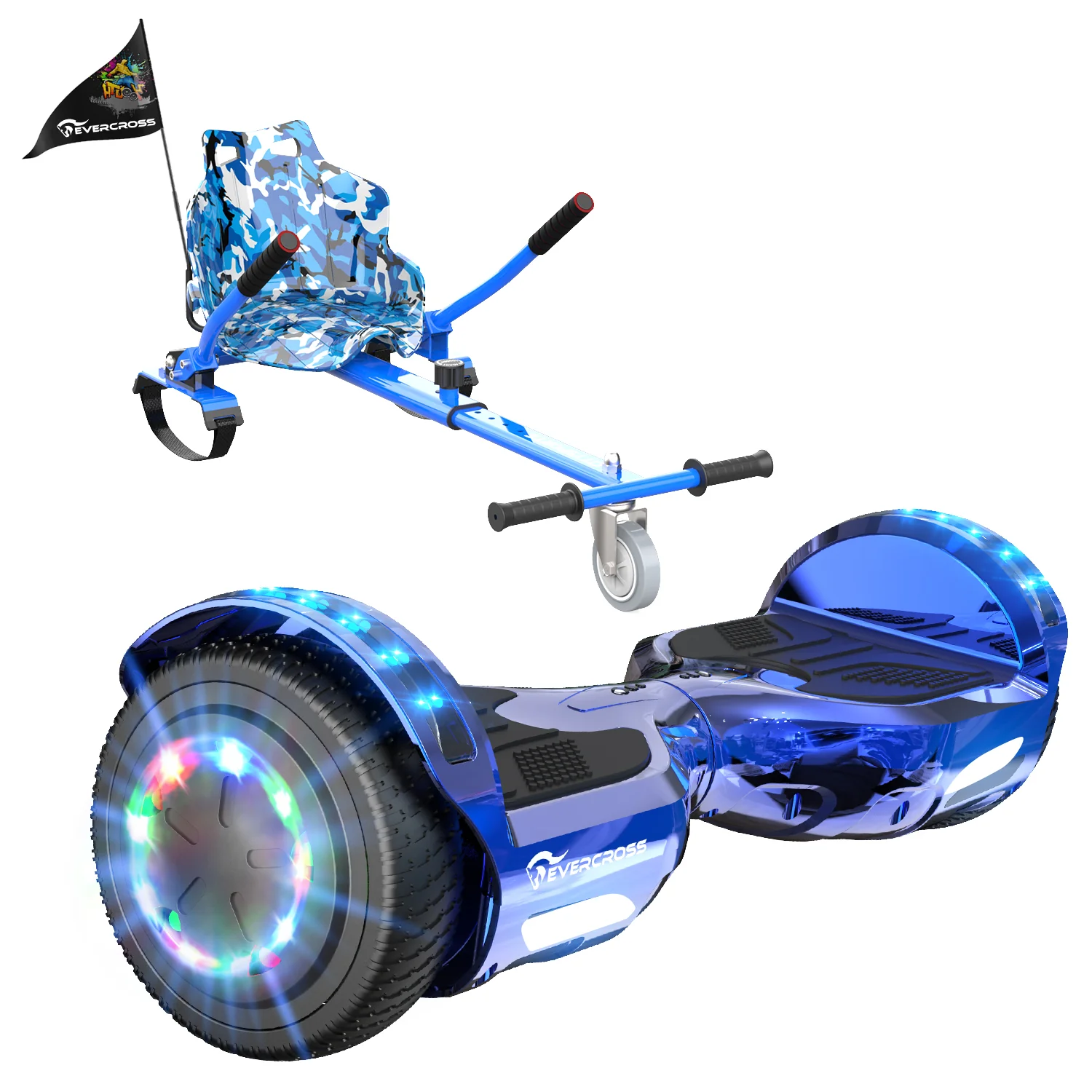 EVERCROSS XP10 Hoverboard, 6,5-Zoll-Selbstausgleichender Roller mit Sitz - Image 3