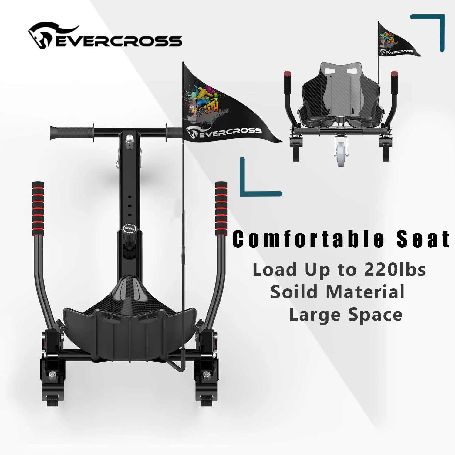 EVERCROSS Hoverboard-Sitzaufsatz, geeignet für Kinder und Erwachsene - Image 3